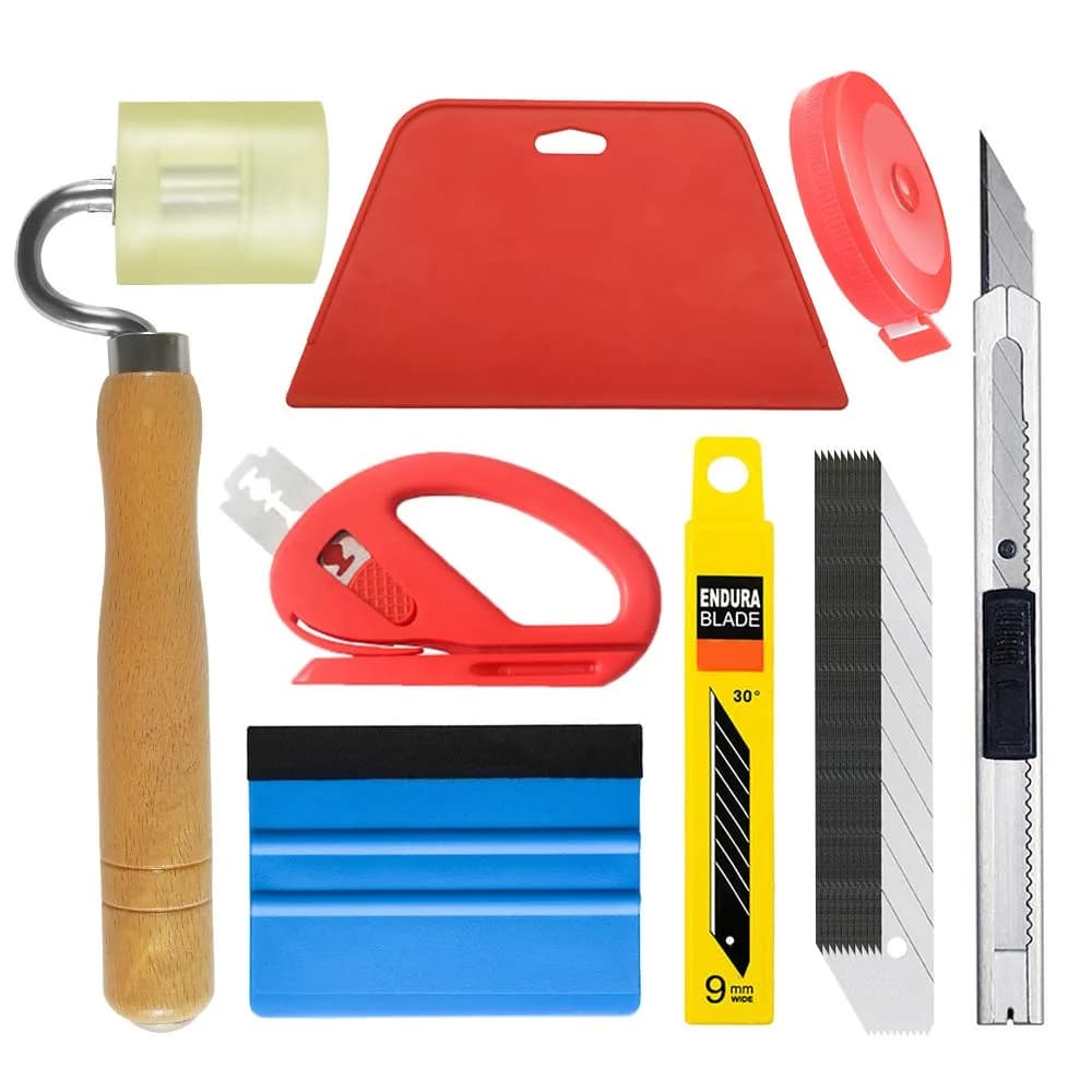 tiptopcarbon Wallpaper Smoothing Tool Kit with Craft Knife | 10.5 cm x 19.5 cm — 02 Updated Roller Kit