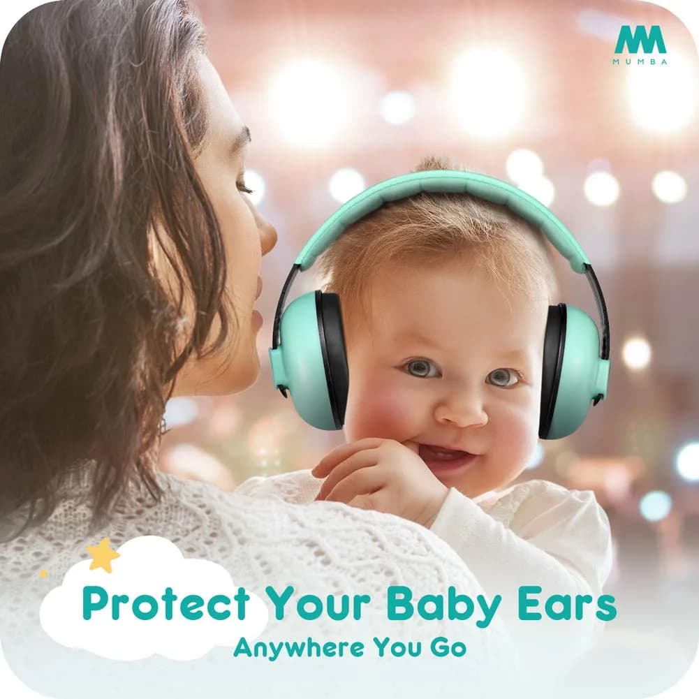 Mumba Baby Ear Protection Noise Cancelling Headphones for Babies and Toddlers Baby Earmuffs - Ages 3-24+ Months - for Sleeping, Studying, Airplane, Concerts, Movie, Theater, Fireworks thumbnail 4