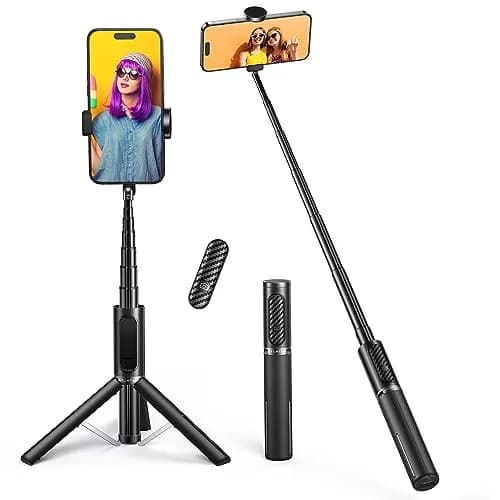 ATUMTEK Selfie Stick Tripod 80cm (31.3") with Bluetooth Remote | Integrated Aluminum Design for iPhone & Samsung thumbnail 1