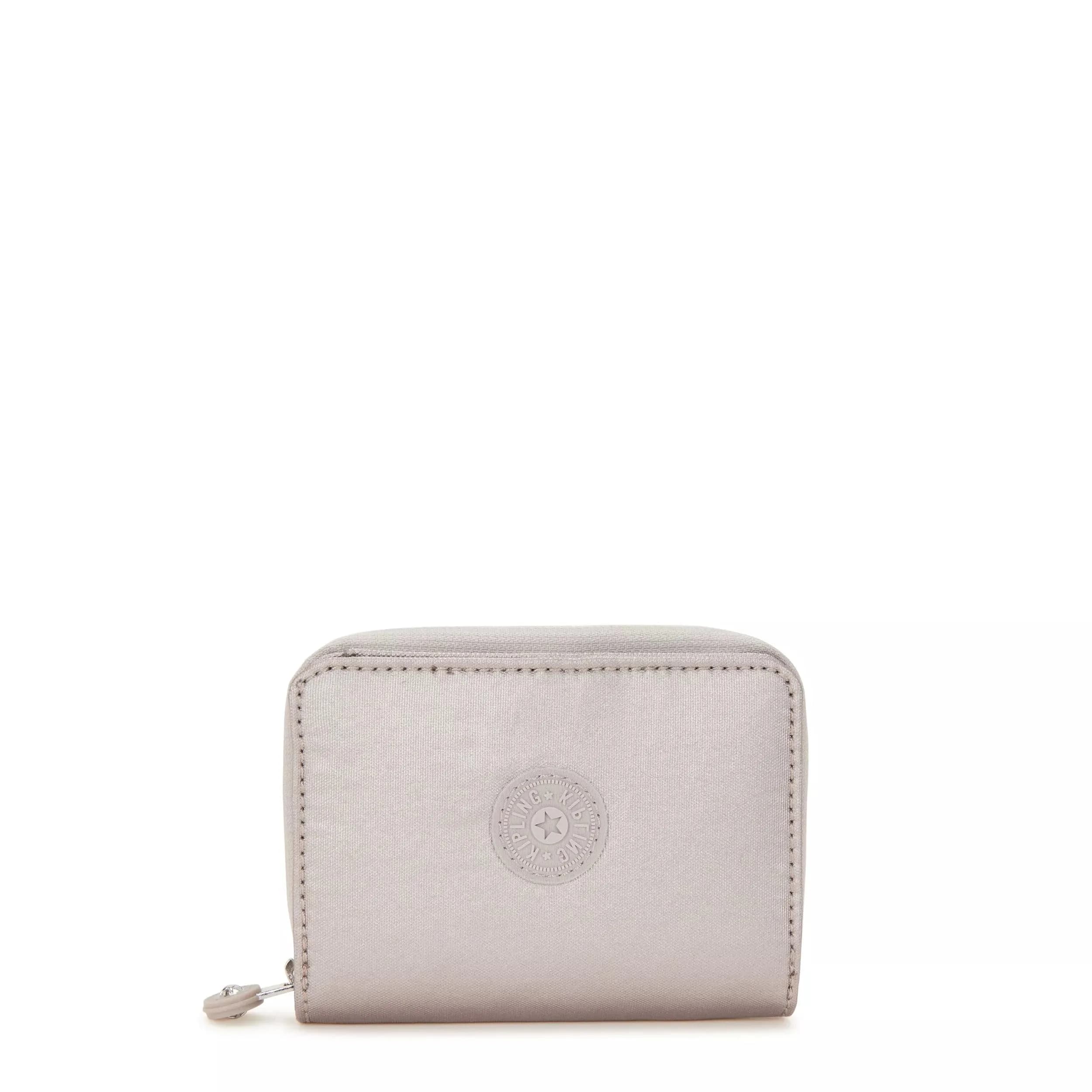 Kipling Women's Money Love Wallet, RFID Anti-Hacker Technology Wallet, Polyester Zip Closure Wallet — Metallic Glow