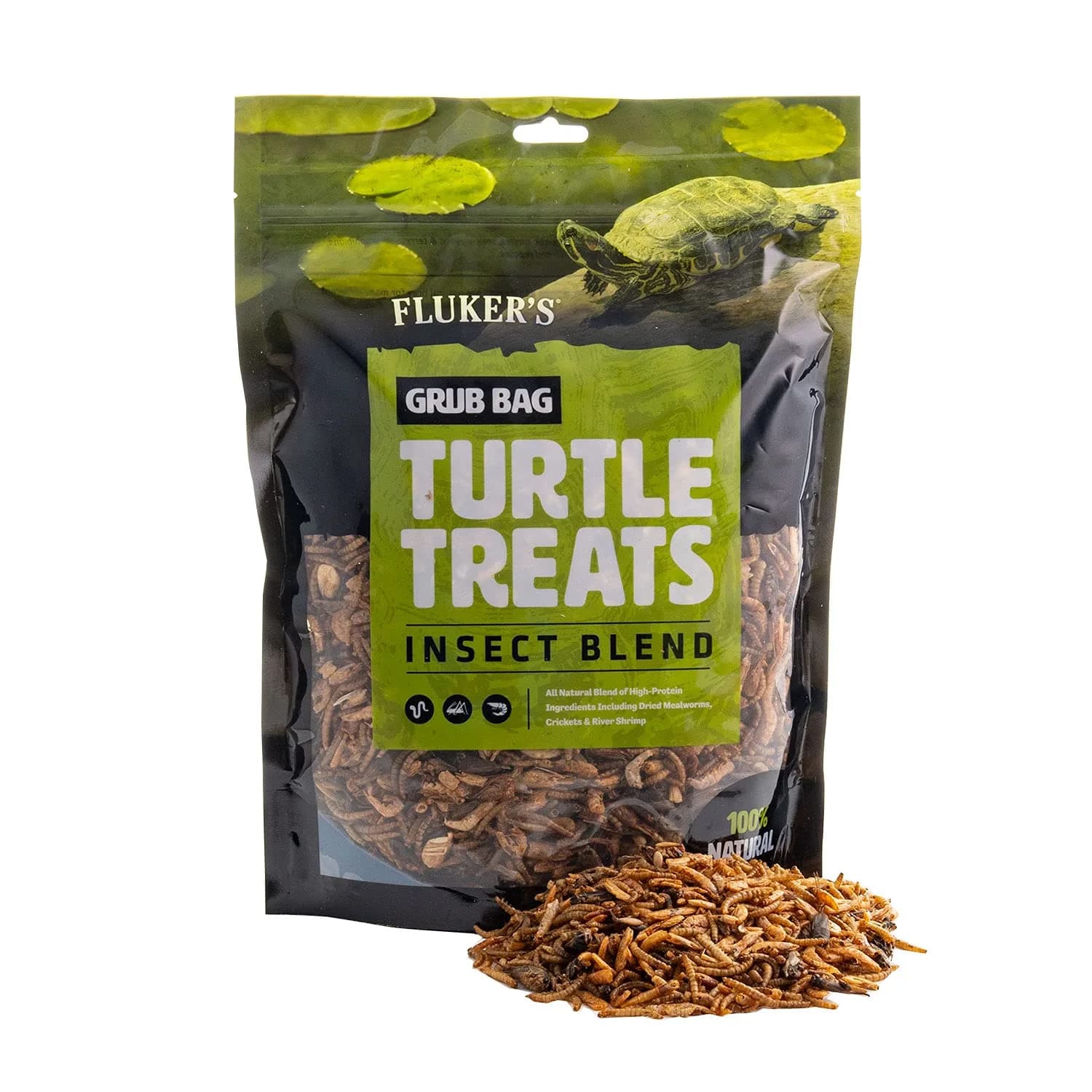Fluker's Calcium Fortified Tortoise Treats 4 oz (113 g) | All Natural Herbivore Blend for Reptiles — 12 Ounce