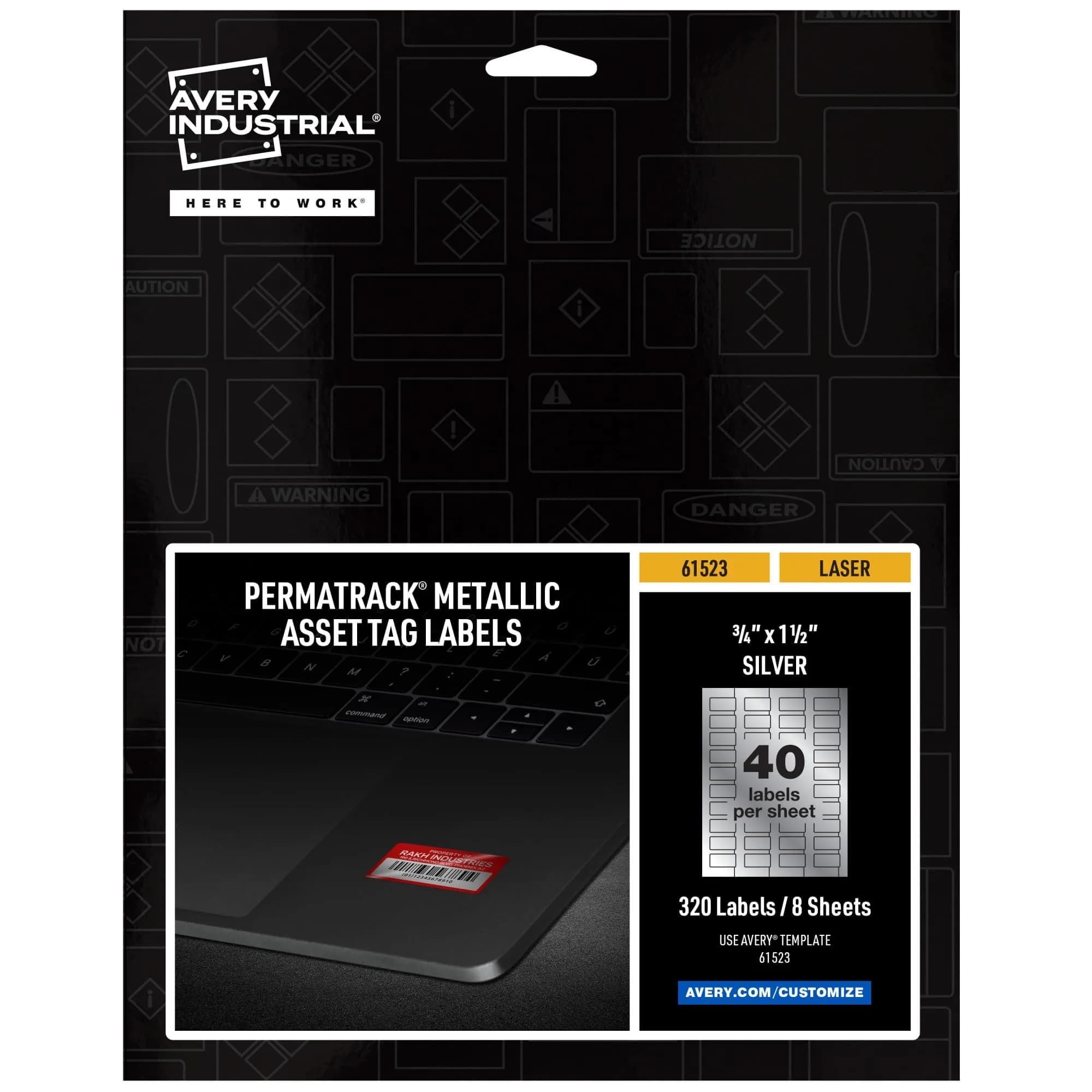 Avery White Asset Tag Labels 3/4" x 1-1/2" (320 Labels) | Waterproof & Chemical Resistant — Multi