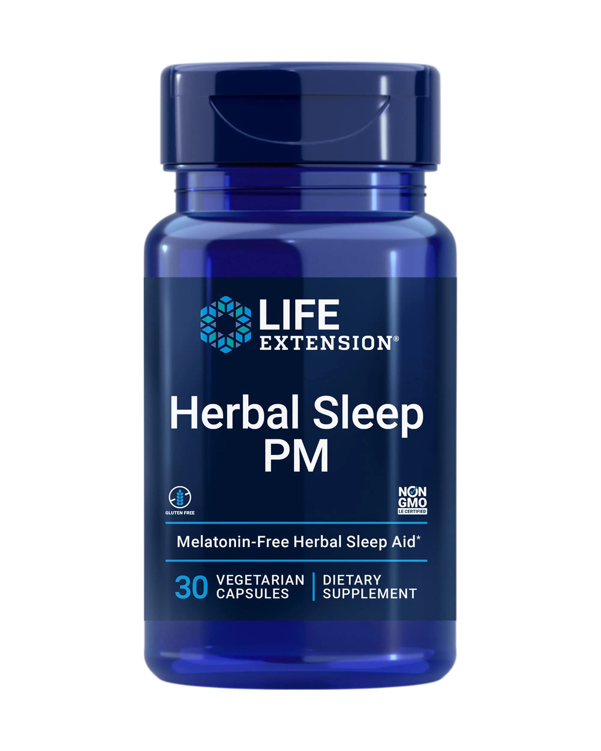 Life Extension Herbal Sleep PM, 30 Vegetarian Capsules | Supports Sleep & Stress Response - main product image