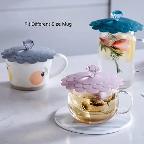 colinda Extra Large Silicone Mug Cover Set of 6 | Keeps Drinks Hot & Bug-Free thumbnail 3