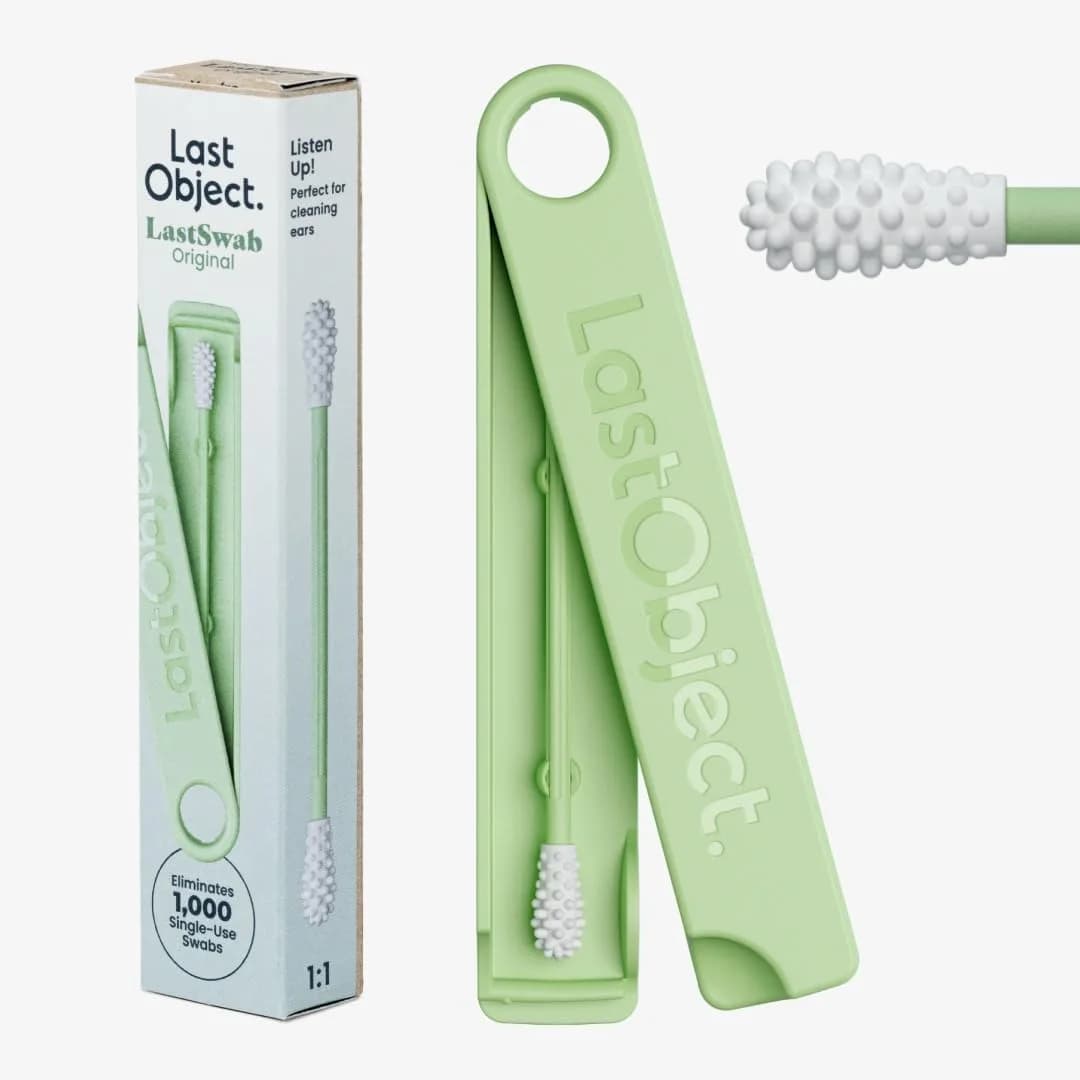 LastSwab Reusable Cotton Swabs for Ear Cleaning Blue | Sustainable Alternative to Single-Use Q Tips — Green / LastSwab Original