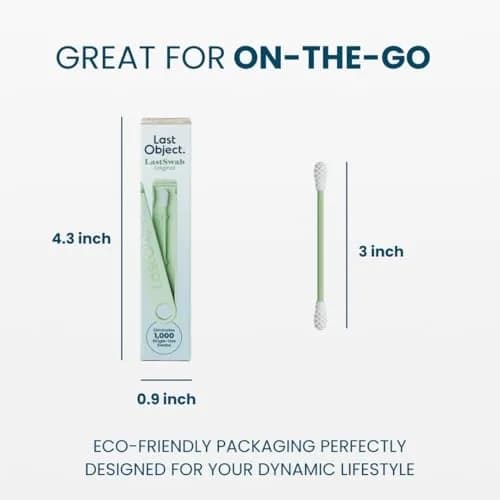 LastSwab Reusable Cotton Swabs Green | Eco-Friendly Zero Waste Alternative for Ear Cleaning & Beauty Touch-ups thumbnail 3