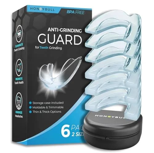 HONEYBULL Custom Moldable Night Guards 6 Pack (3mm & 6mm) | Boil and Bite for Teeth Grinding Protection thumbnail 1