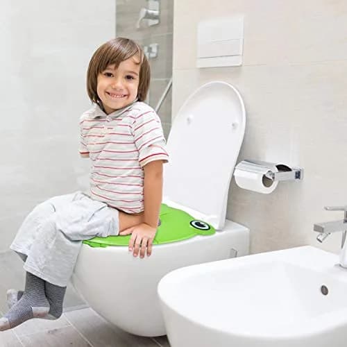 PandaEar Folding Froggy Travel Toilet Seat Cover for Toddlers | 2.51 cm (1 inch) Height thumbnail 5