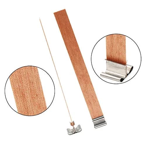 BENBO Wood Candle Wicks 50 Sets | Smokeless Crackling Natural Wicks for DIY Craft thumbnail 5