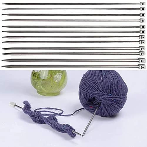 BCMRUN Knitting Needle Set 2mm-8mm (0.08-0.31 inch) | 22PCS Stainless Steel Straight Needles with Accessories thumbnail 8