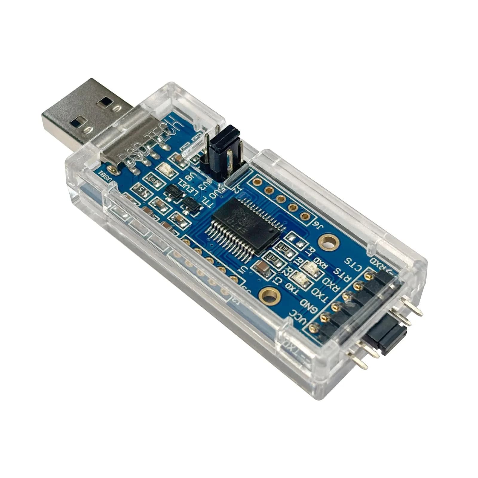 DSD TECH SH-U09C2 USB to TTL Adapter with FTDI FT232RL IC, 1.8V/3.3V/5V Logic Levels | Debugging and Programming — 1.8V/3.3V/5V Logic Levels