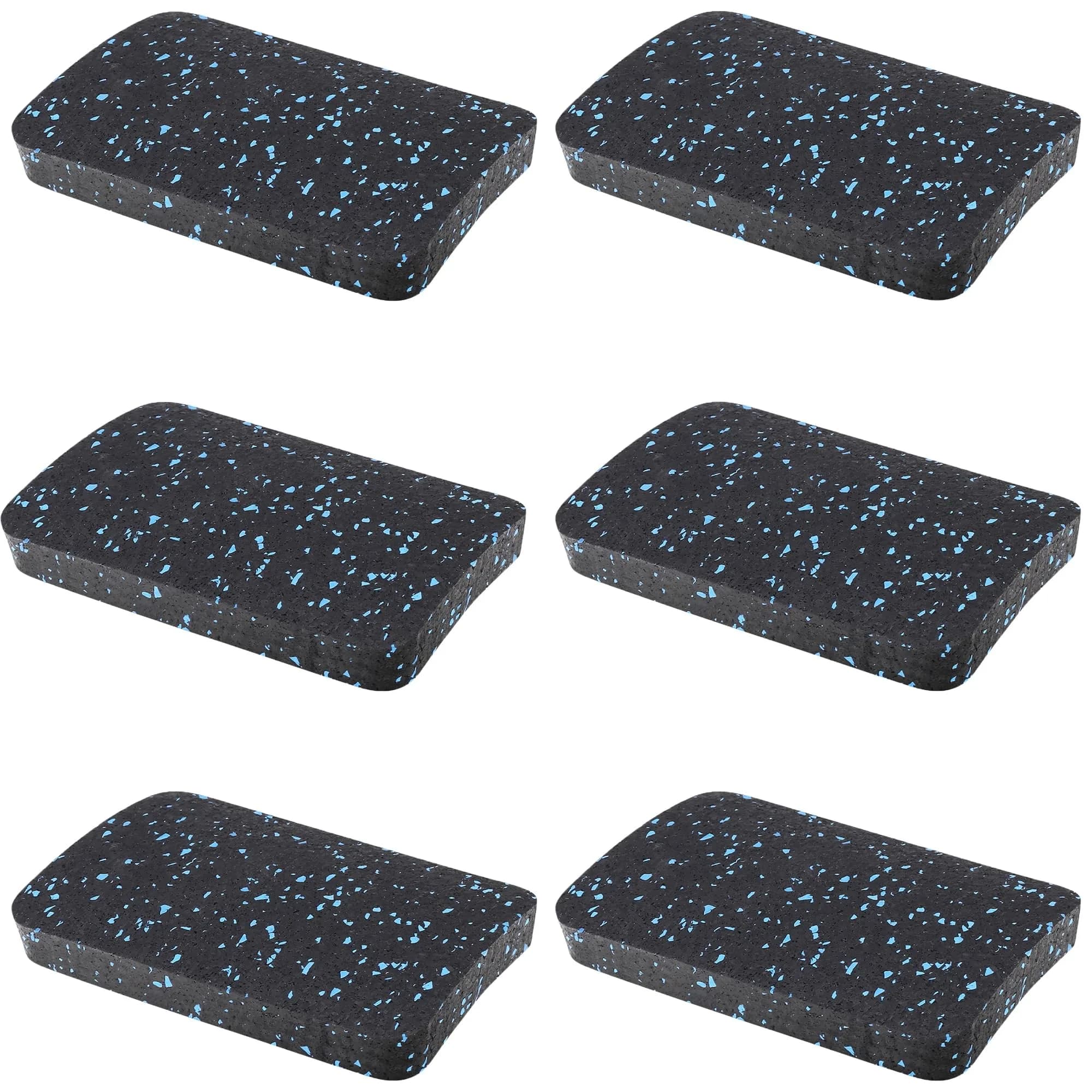 BestXD Rubber Treadmill Mat Pads 3.94 x 3.94 x 0.5 in (Pack of 4) | Protects Floors & Reduces Vibration — 4.7 x 3.2 x 0.55 in