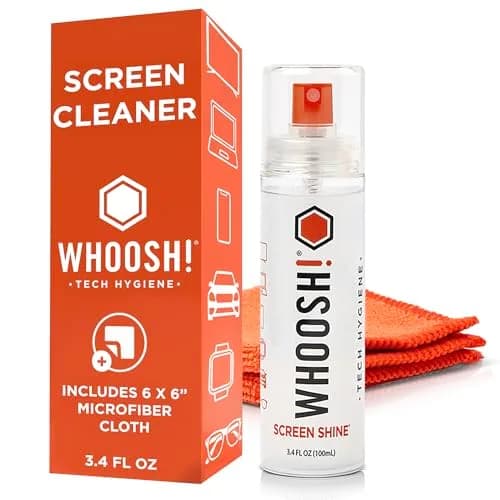 WHOOSH! Screen Shine Go XL Screen Cleaner Spray 100ml (3.4 fl oz) with Microfiber Cloth | Safe for All Coated Screens thumbnail 1