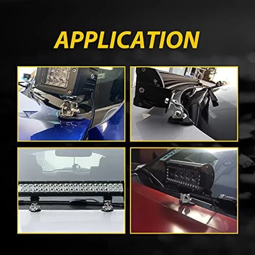 NORTHYUN Universal LED Light Bar Mounting Brackets 2PCS | Hood Mount Clamp Work Light Holder thumbnail 7