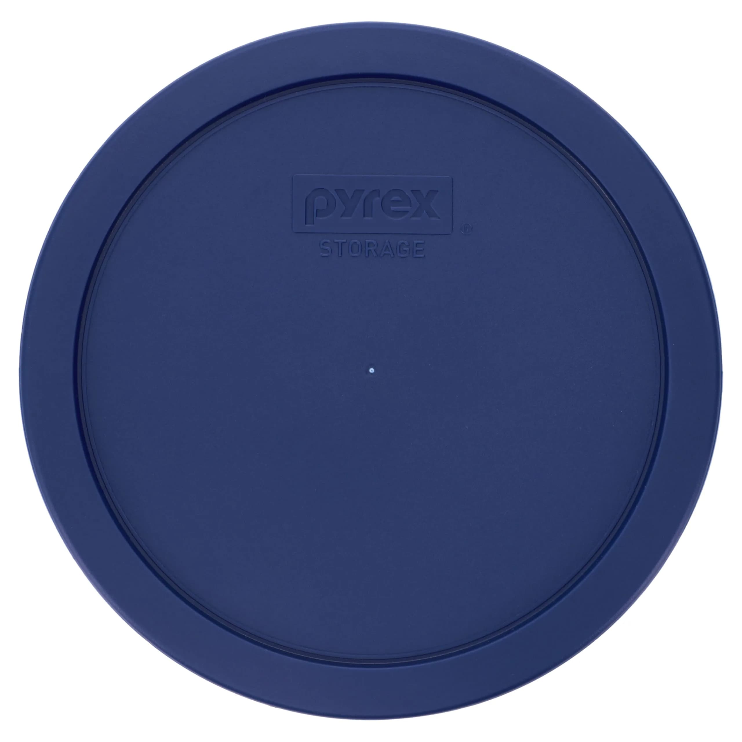 Pyrex 7402-PC Dark Blue Replacement Lid for 6/7-Cup Round Bowls | BPA-Free Plastic, Microwave & Dishwasher Safe