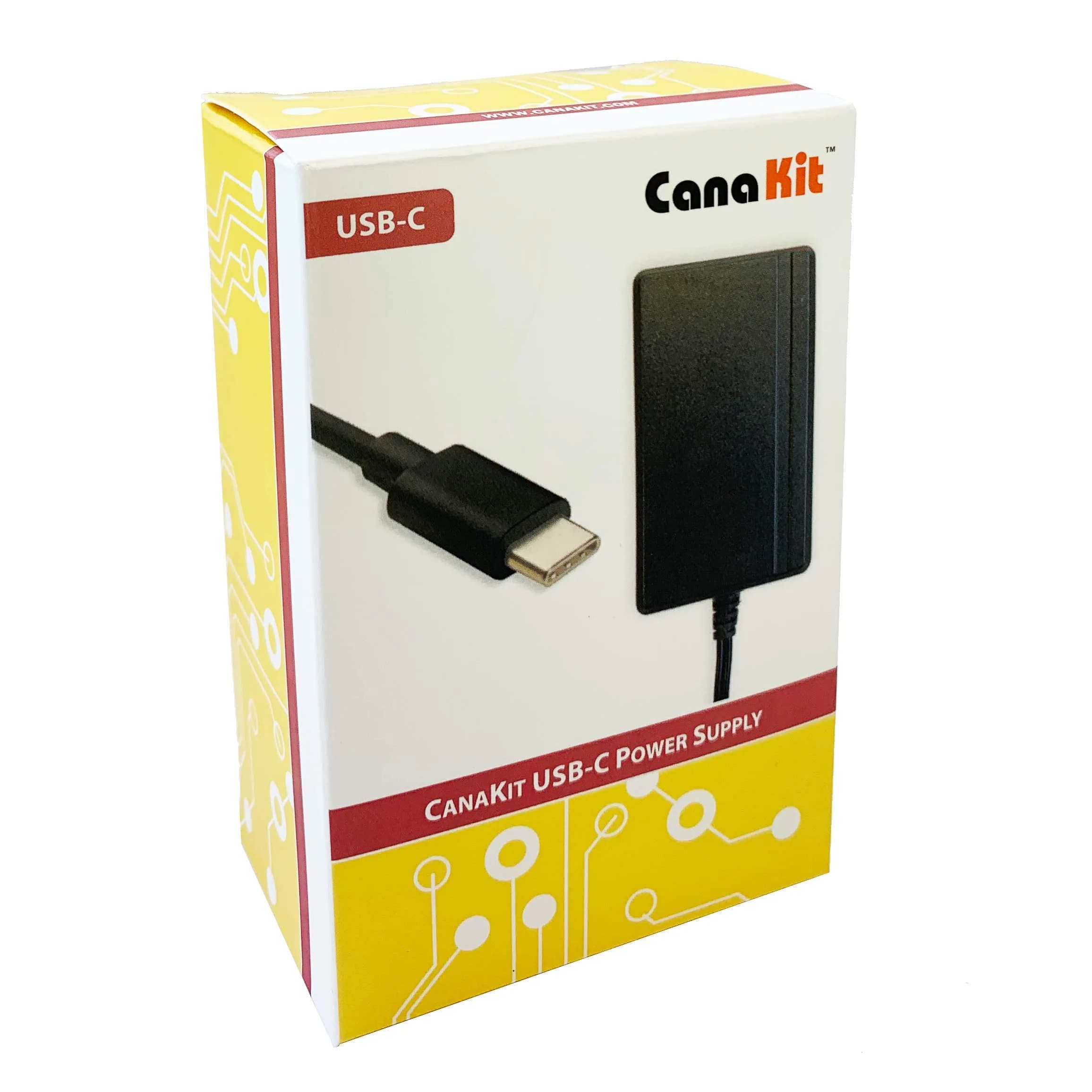 CanaKit 3.5A USB-C Power Supply for Raspberry Pi 4 | 18W (5V/3.5A) UL Listed - main product image