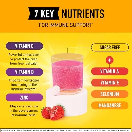 Airborne Variety Pack Immune Support Effervescent Tablets 60 Count (2 Pack, Citrus + Verry Berry) | 1000mg Vitamin C, D, Zinc, Antioxidants thumbnail 2
