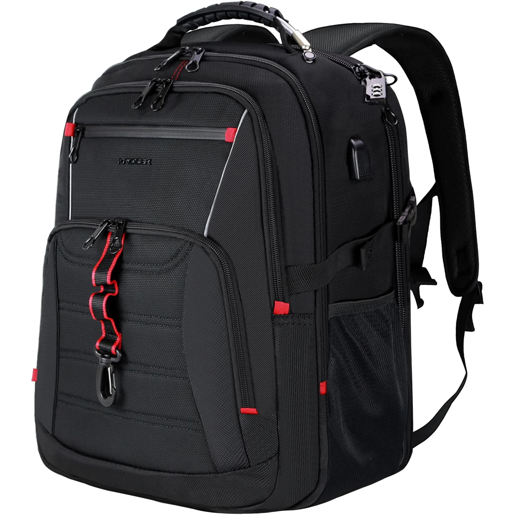 KROSER Travel Laptop Backpack 18.4 inch | Water-Repellent, USB Port & Reflective Stripes - main product image