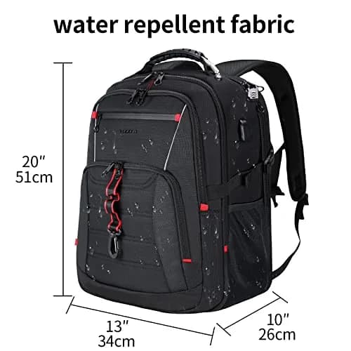 KROSER Travel Laptop Backpack 18.4 inch | Water-Repellent, USB Port & Reflective Stripes thumbnail 2