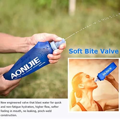AONIJIE Soft Water Bottle 2 Pack 500ml | Collapsible, BPA-Free Hydration Flask for Cycling & Outdoors thumbnail 7
