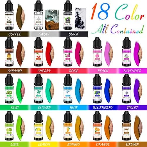 Limino Liquid Dye 0.35 oz | 18 Vibrant Epoxy UV Resin Colors for Art & Crafts thumbnail 2