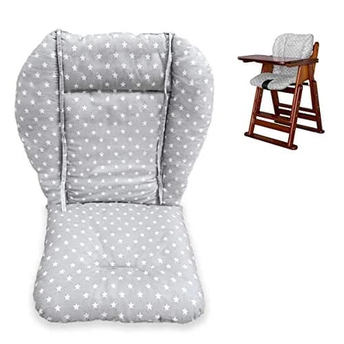 twoworld Thickening High Chair Cushion Liner Mat Pad Cover (Fashion Gray) - 48cm Width | Breathable Cotton Blend thumbnail 1