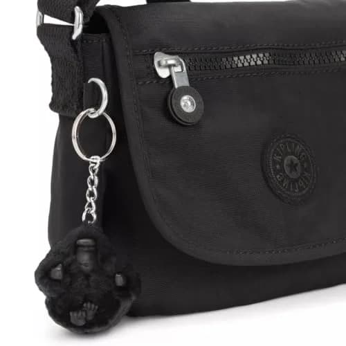 Kipling Sabian Mini Crossbody Bag Lightweight Small Nylon Purse in Black thumbnail 6