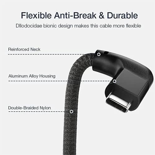 UseBean 90 Degree USB C Extension Cable 0.6FT (18cm) | USB 3.2 Gen 2 20Gbps 100W PD 4K@60Hz thumbnail 4
