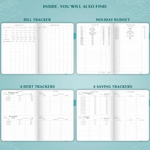 Legend Budget Planner Undated Monthly Budgeting & Bill Book Turquoise A5 (13.97cm x 21.08cm) thumbnail 5