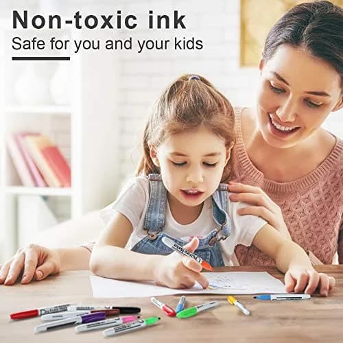 Volcanics Dry Erase Markers, Fine Tip, Low Odor, 10 Colors | Vibrant, Non-Toxic, 30 Pack thumbnail 6