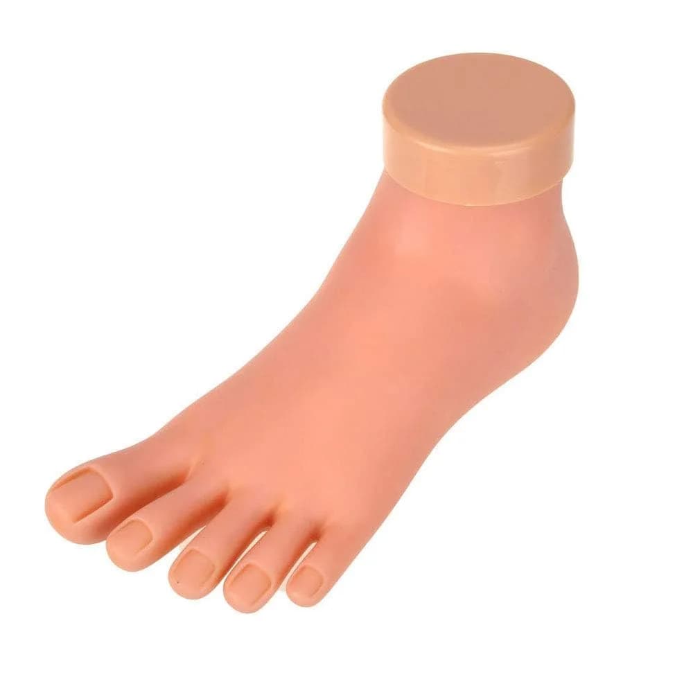 AORAEM Flexible Silicone Nail Training Foot Model | Practice Pedicure Mannequin with Movable Toes - main product image