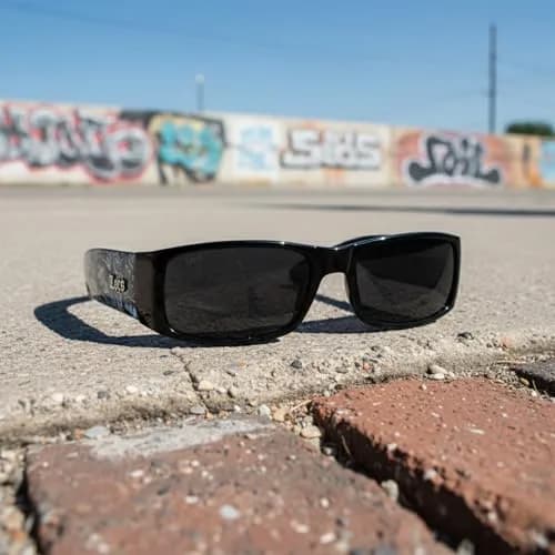 Locs Hardcore Black 0103 Sunglasses | UV400 Protection, Black Graffiti Frame thumbnail 6