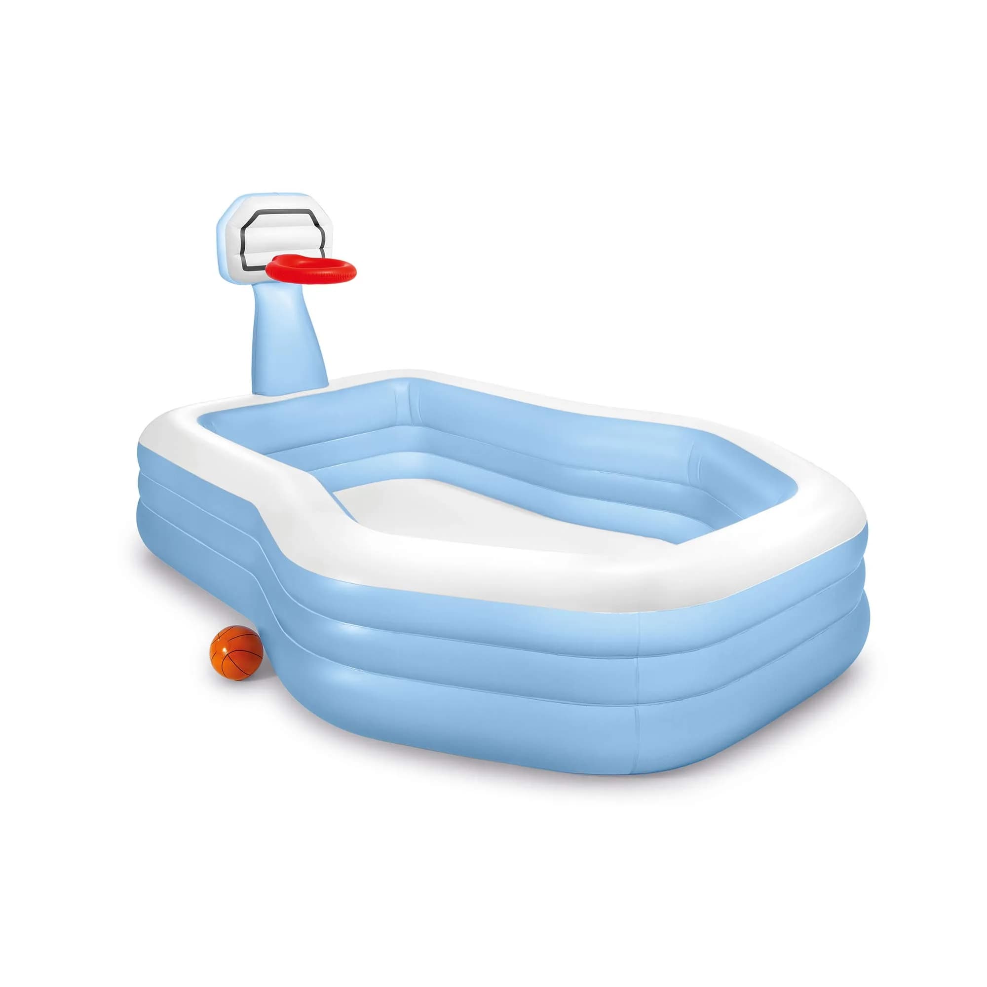 Intex Shootin' Hoops Inflatable Swim Center Family Pool 257cm x 188cm x 135cm | Fun Basketball Game for Ages 3+