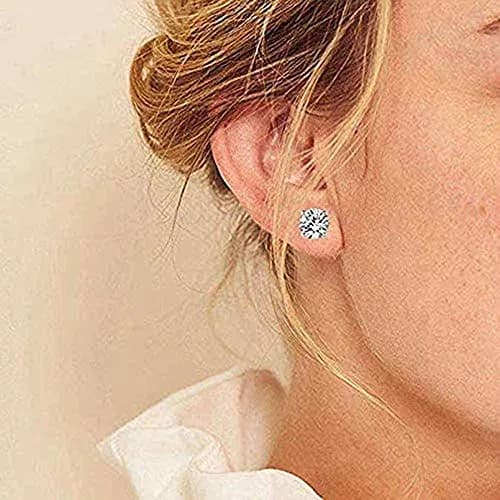Comelyjewel 5 Pairs Stud Earrings Set 6mm | Hypoallergenic Stainless Steel CZ Studs thumbnail 7