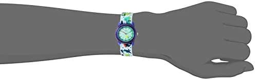Timex Boys TW7C77300 Time Machines White/Dinosaurs Elastic Fabric Strap Watch | Water-Resistant 30m thumbnail 4