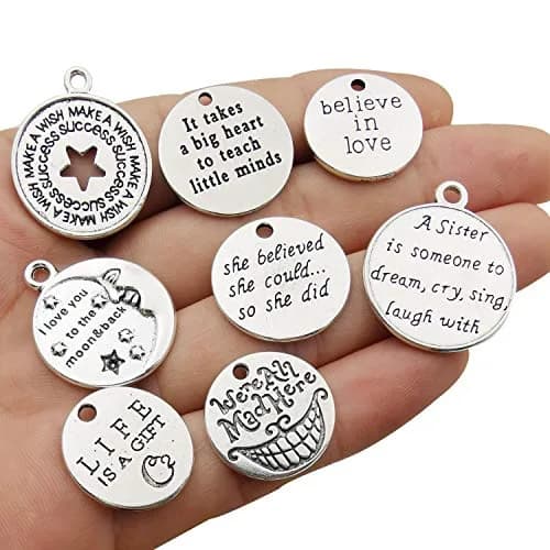 WOCRAFT Charm 7-30mm | Inspirational Message Beads for Jewelry Crafting thumbnail 2
