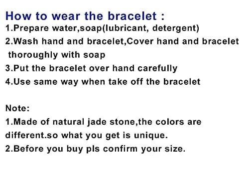 Zimlove Natural Jade Bangle Bracelet for Women 60mm | Classic Retro Chinese Style Green Hand Jade thumbnail 7