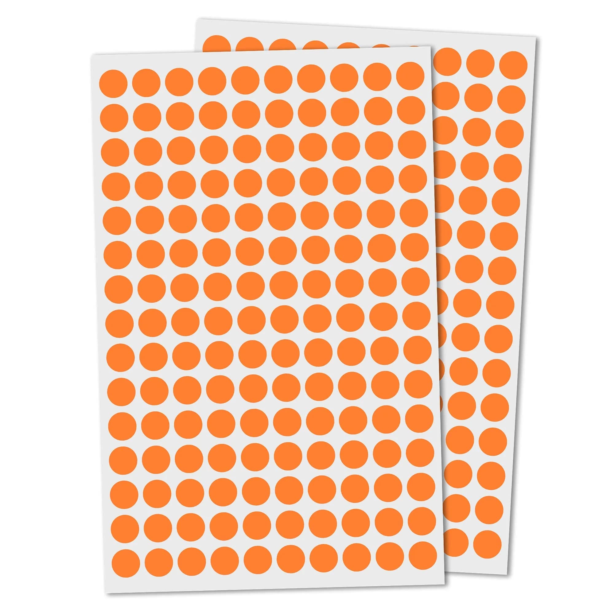 TownStix Green 3000 Pack Label | 3/8 inch Round Dot Stickers for Flat Surfaces — Orange