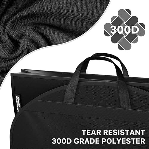 Simple Houseware 60" Travel Garment Bag with Pockets | Heavy Duty 300D Polyester, Foldable & Breathable, 26"W x 60"H thumbnail 3