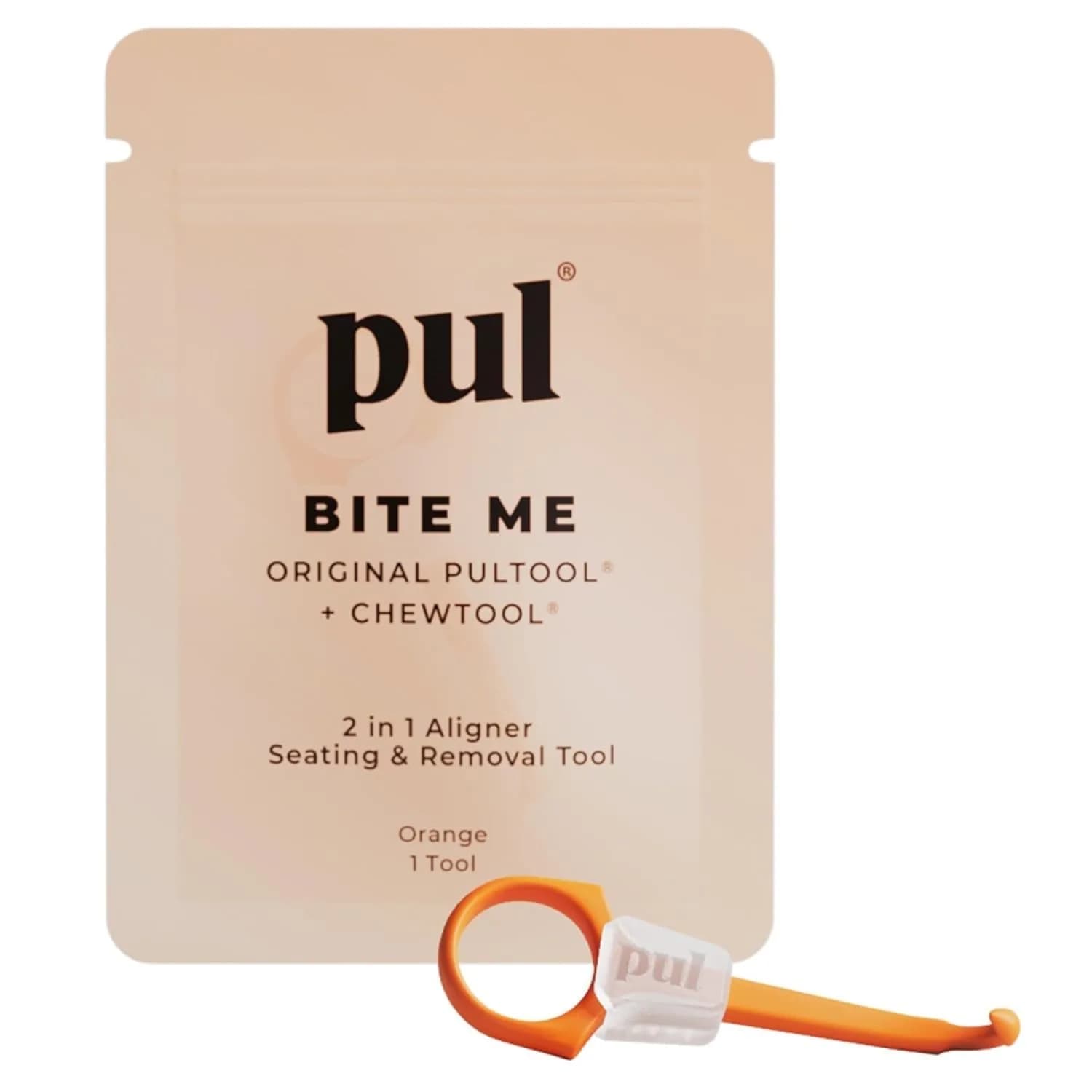 PUL 2-in-1 Aligner Removal Tool and Chewies Orange Pack | Hygienic Easy Removal & Secure Fit — Orange