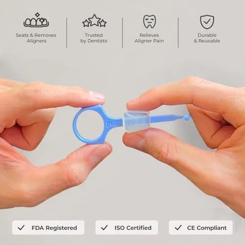 PUL 2-in-1 Aligner Removal Tool and Chewies Orange Pack | Hygienic Easy Removal & Secure Fit thumbnail 7