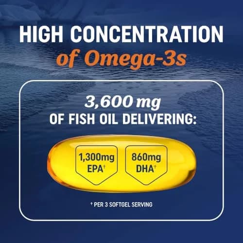 MAV NUTRITION Triple Strength Omega 3 Fish Oil 3600 mg, EPA & DHA, 2100mg Omega-3, 180 Softgels | Doctor-Formulated for Heart & Brain Health thumbnail 2