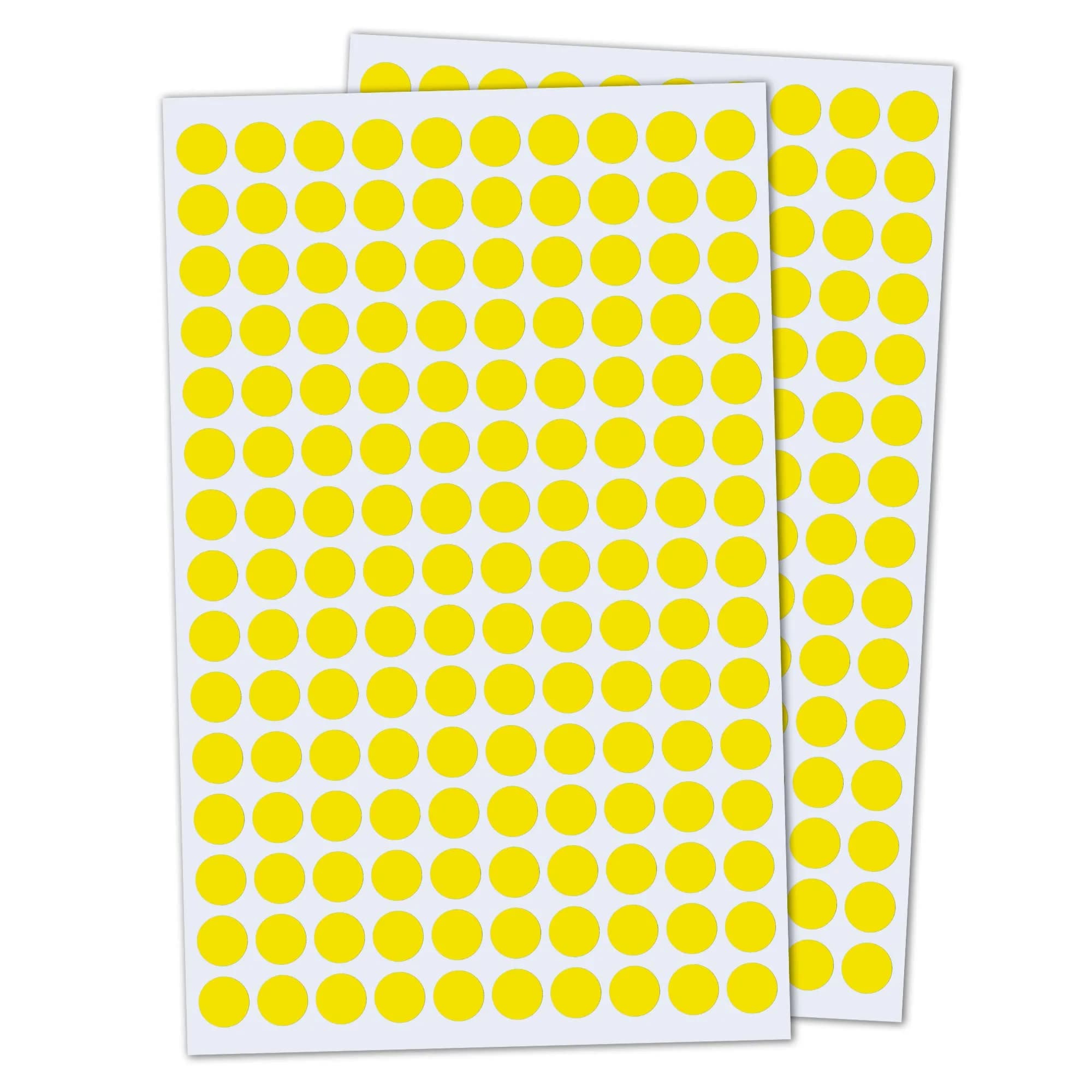 TownStix Green 3000 Pack Label | 3/8 inch Round Dot Stickers for Flat Surfaces — Yellow / 3