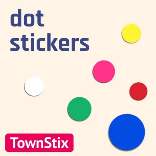 TownStix 3000 Pack, 0.375" Round Dot Stickers Circle Labels - Yellow | Self-Adhesive, Paper, 3/8 inch thumbnail 8