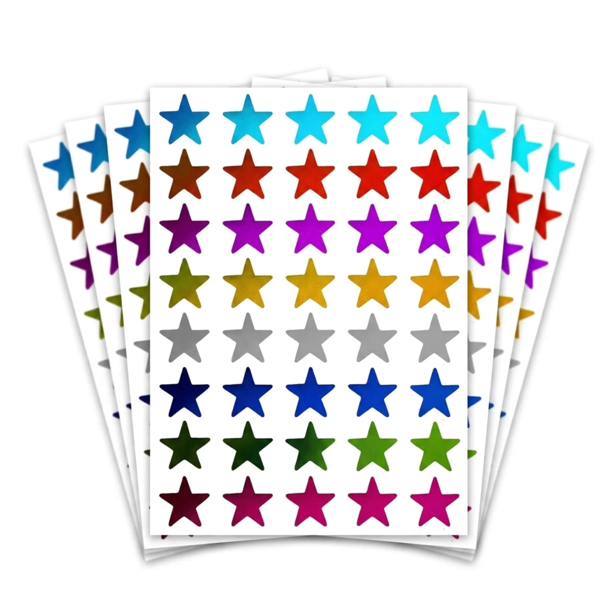 TownStix Star Metallic Stickers 1000 Pack | 8 Colors, 0.6" Diameter, Permanent Adhesive - main product image
