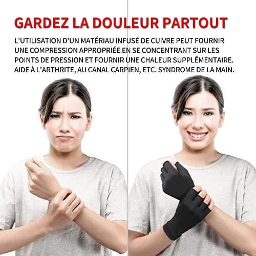 Waxden Copper Compression Arthritis Gloves for Hand Swelling & Pain Relief | Medium (1 Pair) thumbnail 4