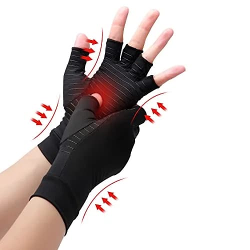 Waxden Copper Compression Arthritis Gloves Large | Pain Relief & Healing for Hands, Carpal Tunnel thumbnail 1