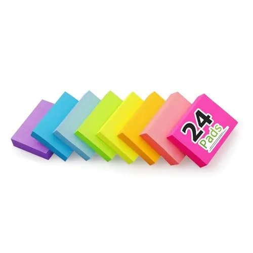 Winner Aura Self-Stick Notes 1.5x2 in | Bright Colors, Reusable, 24 Pads thumbnail 1