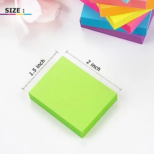 Winner Aura Self-Stick Notes 1.5x2 in Bright Colors Pack of 8 | Reusable & Easy Notice thumbnail 2
