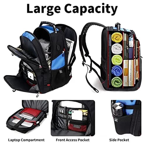 SHRRADOO Large Travel Laptop Backpack for Women, Work College Backpacks | 50L Capacity, Water-Resistant, Fits 17 Inch Laptops thumbnail 2